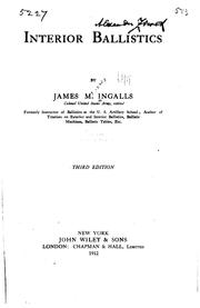 Cover of: Interior ballistics by James M. Ingalls