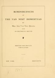 Reminiscences of the Van Nest homestead by Ann Van Nest Bussing