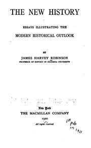 Cover of: The new history by James Harvey Robinson