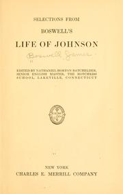 Cover of: Selections from Boswell