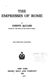 Cover of: The empresses of Rome.