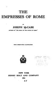 Cover of: The empresses of Rome. by Joseph McCabe