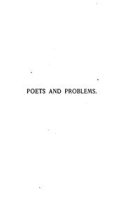 Cover of: Poets and problems