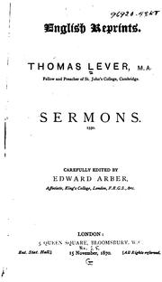 Cover of: Sermons.: 1550.