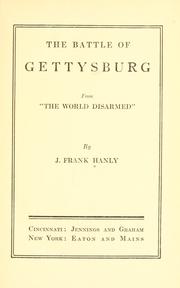 Cover of: The battle of Gettysburg: from "The world disarmed,"