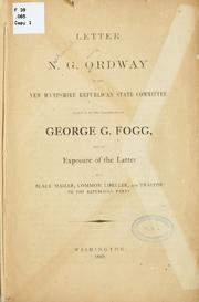 Letter of N.G. Ordway to the New Hampshire Republican state committee by Nehemiah George Ordway