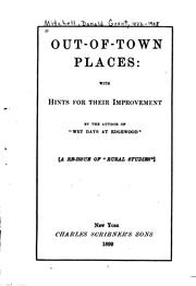 Cover of: Out-of-town places: with hints for their improvement.