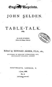 Cover of: Table-talk by John Selden