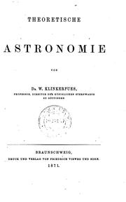 Theoretische Astronomie by Wilhelm Klinkerfues