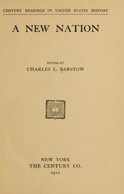Cover of: A new nation by Charles L. Barstow