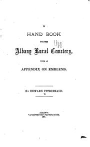 Cover of: A hand book for the Albany Rural Cemetery: with an appendix on emblems