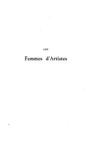 Cover of: Les femmes d'artistes.
