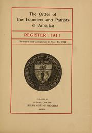 Cover of: ... Register: 1911: rev. and completed to May 13, 1911.