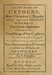 Cover of: new book of cyphers | Samuel Sympson