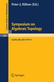 Cover of: Symposium on Algebraic Topology.