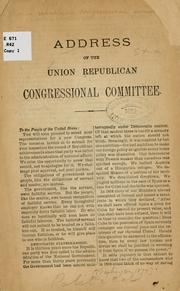Address of the Union Republican Congressional Committee by Republican Congressional Committee (1873-1875)