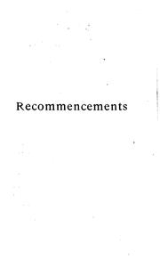 Cover of: Recommencements. by Paul Bourget