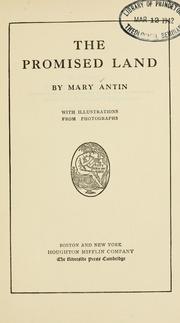 Cover of: The promised land: by Mary Antin