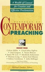 Cover of: Handbook of Contemporary Preaching by Michael Duduit