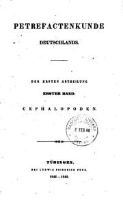 Cover of: Petrefactenkunde Deutschlands.