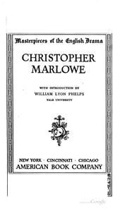 Christopher Marlowe by Christopher Marlowe