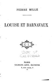 Cover of: Louise et Barnavaux.