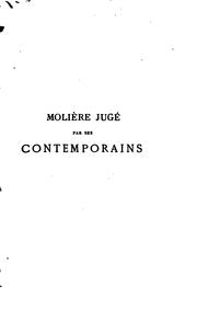 Cover of: Molière jugé par ses contemporains by Auguste Poulet-Malassis
