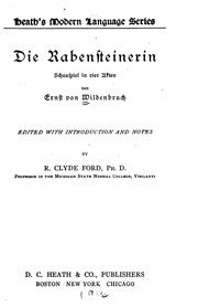Cover of: Die Rabensteinerin: schauspiel in vier akten