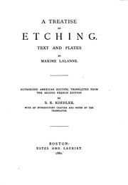 Cover of: A treatise on etching.