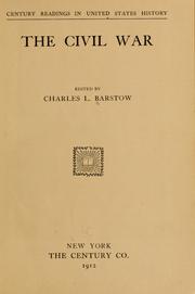 Cover of: The civil war by Charles L. Barstow