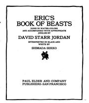 Cover of: Eric's book of beasts done in water-colors and accompanied with appropriate jingles