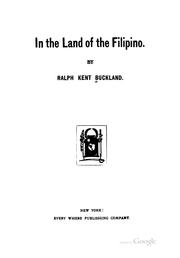 Cover of: In the land of the Filipino | Ralph Kent Buckland