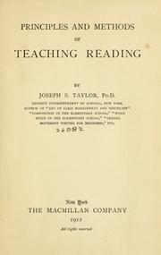 Cover of: Principles and methods of teaching reading