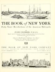 Cover of: The book of New York: forty years' recollections of the American metropolis