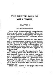 Cover of: The minute boys of York Town