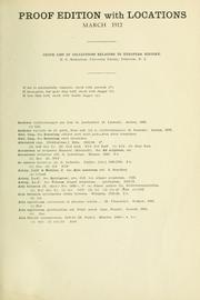 Cover of: ...Check list of collections relating to European history... by American Historical Association. Committee on Bibliography., American Historical Association. Committee on Bibliography.