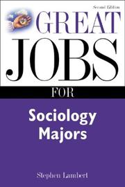 Cover of: Great Jobs for Sociology Majors, 2nd Ed.
