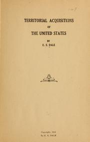 Cover of: Territorial acquisitions of the United States