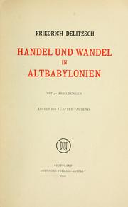 Cover of: Handel und wandel in Altbabylonien