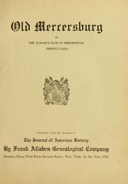 Cover of: Old Mercersburg