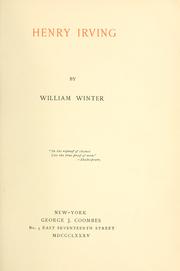 Cover of: Henry Irving