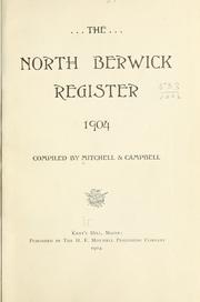 Cover of: The North Berwick register, 1904
