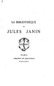 La bibliothèque de Jules Janin by P. L. Jacob