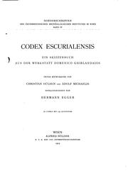 Codex escurialensis by Hermann Egger