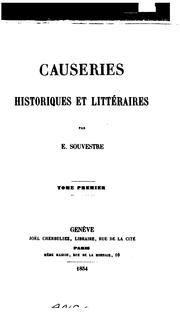 Cover of: Causeries historiques et littéraires