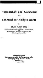 Cover of: Wissenschaft und gesundheit mit schlüssel zur Heiligen Schrift