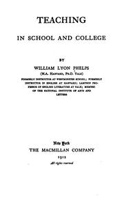 Cover of: Teaching in school and college