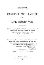 Cover of: Principles and practice of life insurance