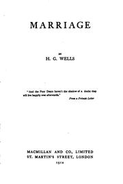 Cover of: Marriage by H. G. Wells