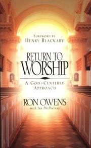 Cover of: Return to Worship: Letters to the Church